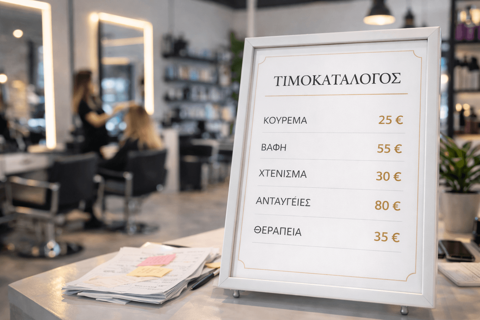 Τιμοκατάλογος κομμωτηρίου με στρατηγικές τιμολόγησης