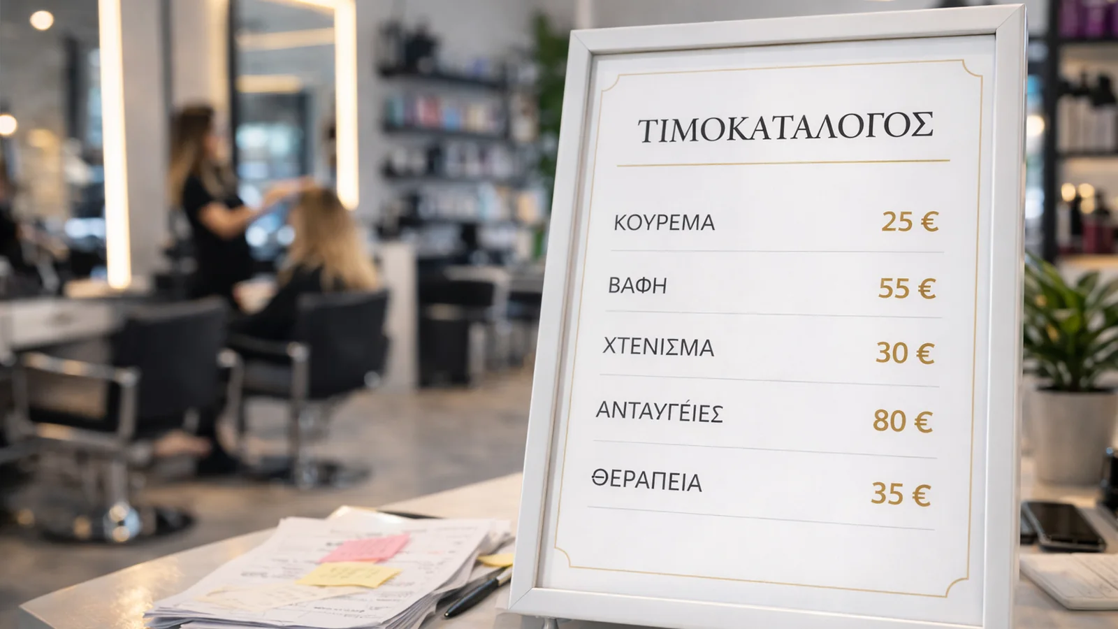 Τιμοκατάλογος κομμωτηρίου με στρατηγικές τιμολόγησης